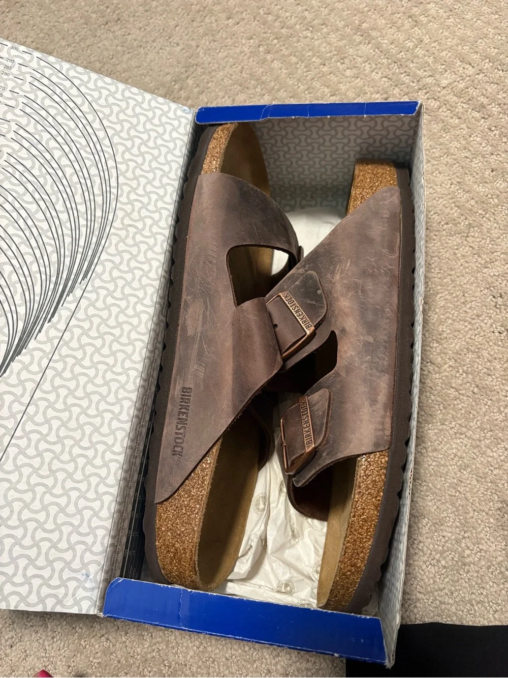NIB Birkenstock Oiled Leather Arizona - Habana